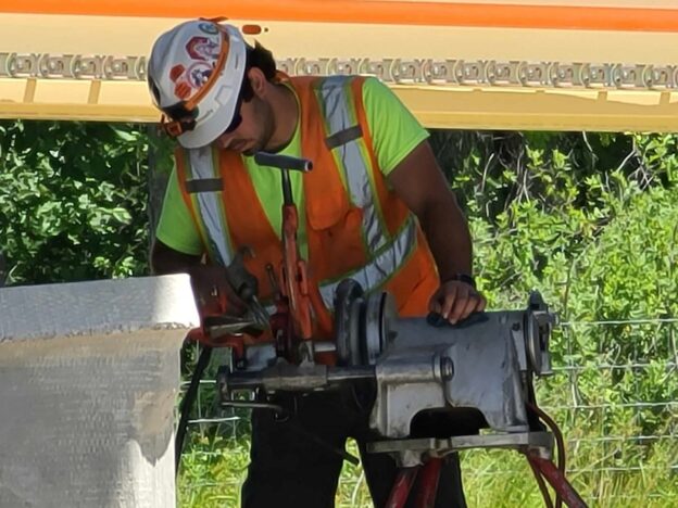 Brogan Kenneally works at an Ohio Turnpike site.