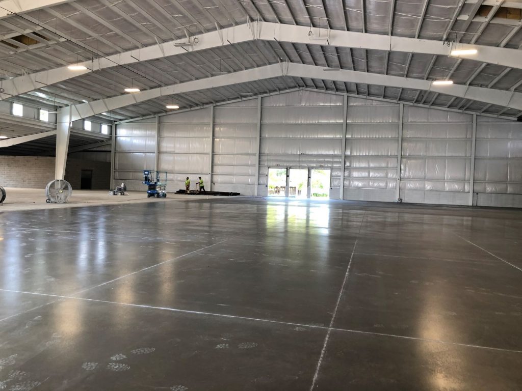inside view of event center under construction