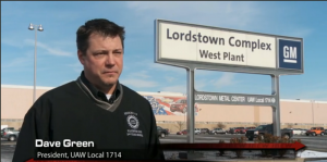 Dave Greene of UAW 1714 was part of the IBEW's video, citing the value its members bring to complex electrical work performed at GM Lordstown.