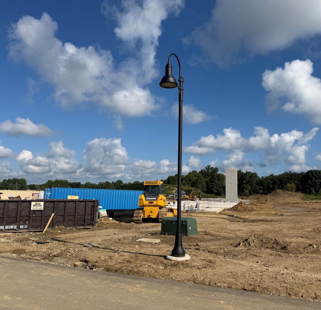 Light pole installed on the Shepherd of the Valley property in Salem.