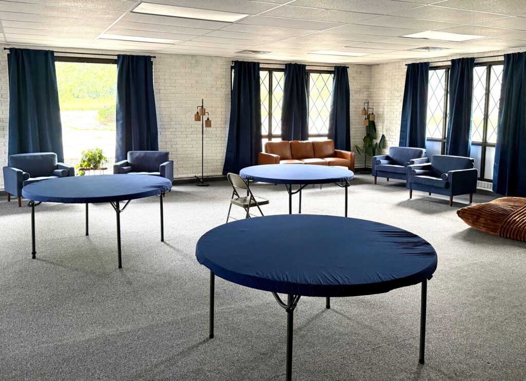 Large gathering room allows for more space for meetings and other activities for Special Touch Ministry.
