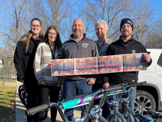 IBEW Local 573 donates 20 bikes for children at Trumbull County Children Services