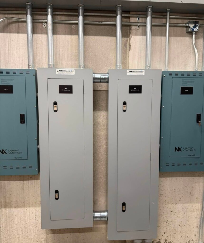 Main panels installed inside Steelite building by MG Electric.