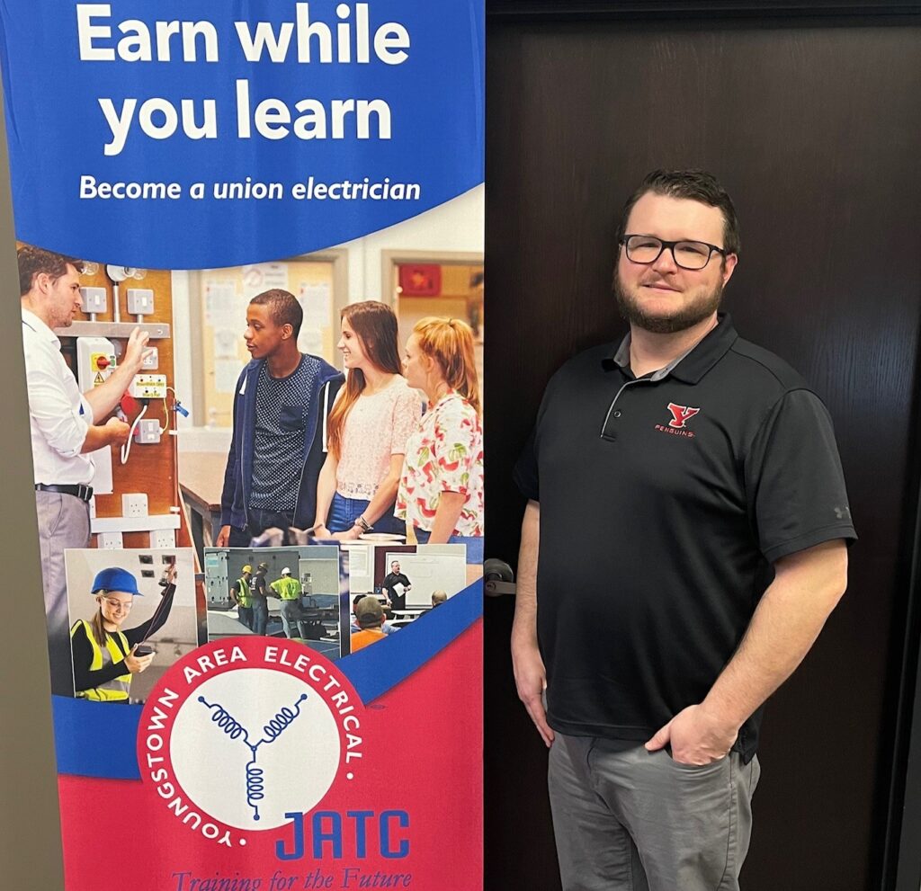 Ahren Peplow at the Youngstown Area Electrical JATC office in Boardman.