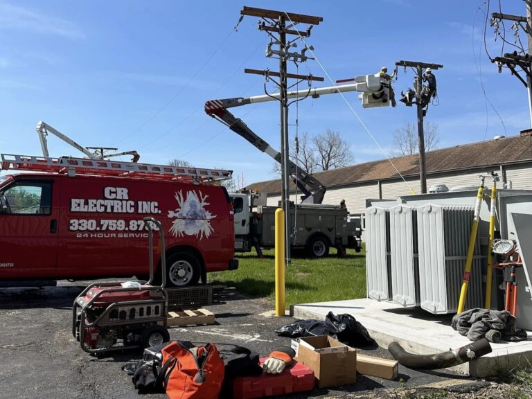 CR Electric outside Brainard Rivet in Girard for power upgrade.