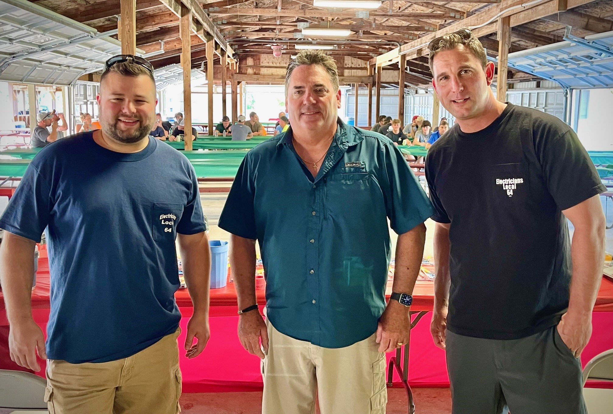 IBEW Local 64 apprentice picnic. Cody Hilliard, Ed Emerick and Kenny Lucas.