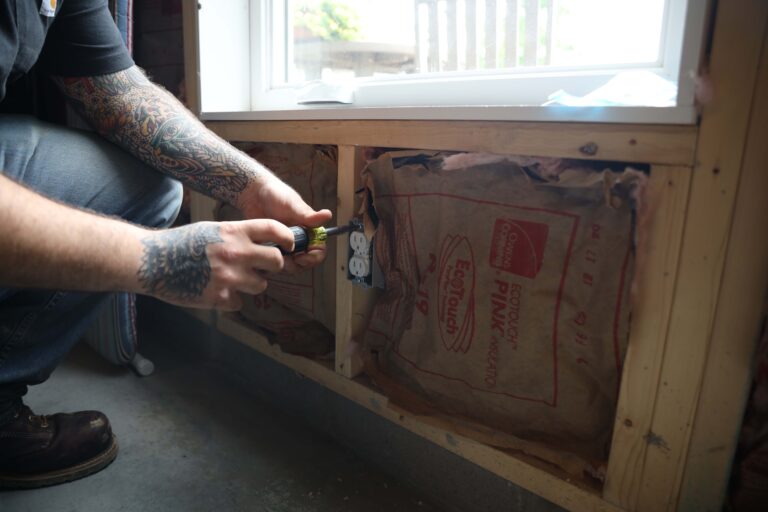 electrician wiring a house