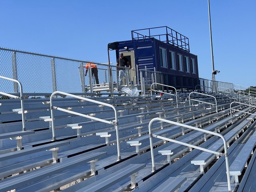 Home press box delivered and hooked up by Becdel Controls.