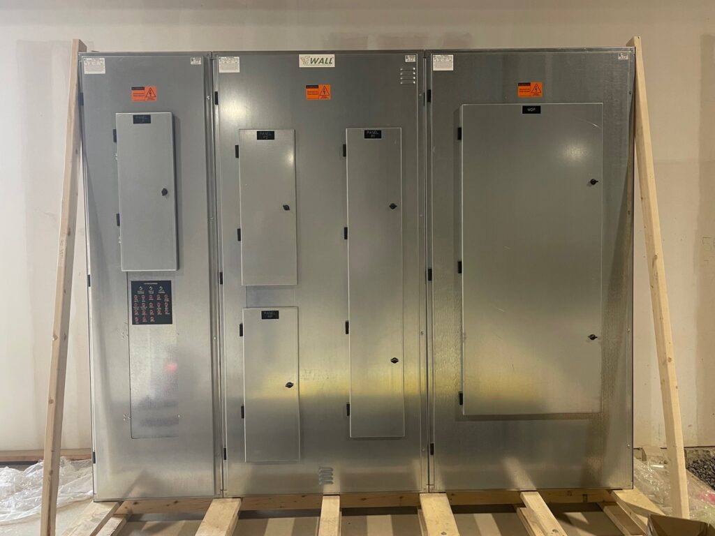New main distribution panel that will be installed.
