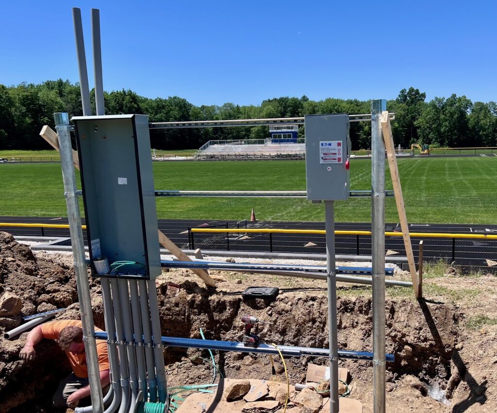 Visitors side new service box. Will allow for expansion at Brookfield stadium.