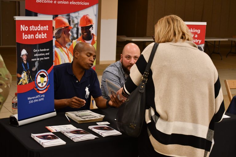Warren JATC promotes apprenticeships at Eastwood Mall career fair