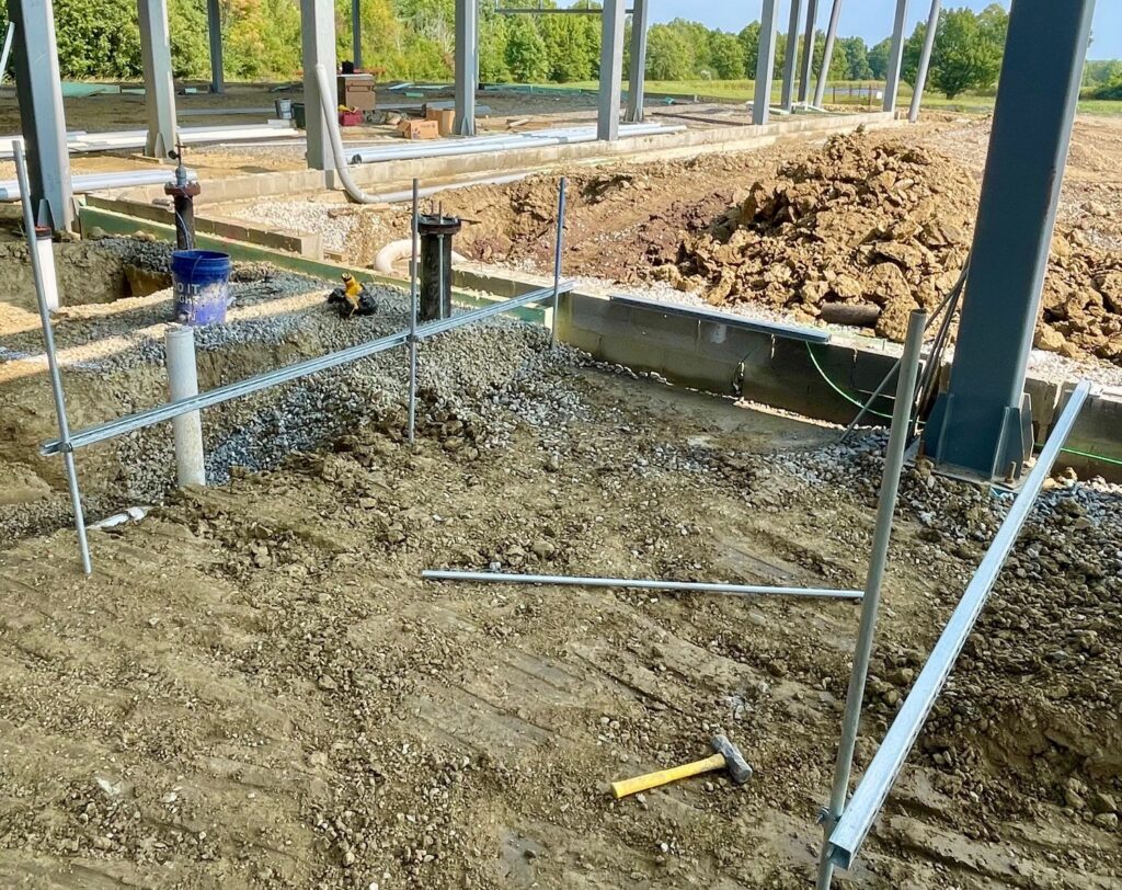 Early stages of the electrical area for the MCCTC health and wellness building.