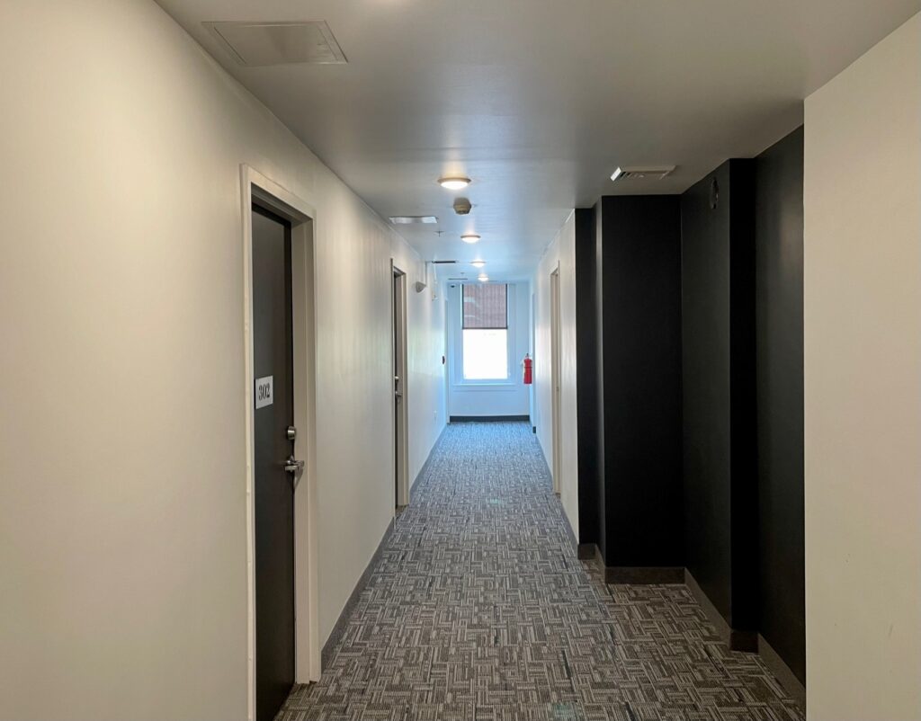 Hallway of Gallagher Building apartments