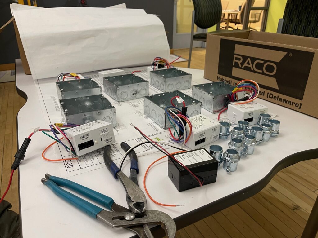 New electrical relays, circuits and other components for the smart lighting inside YBI.