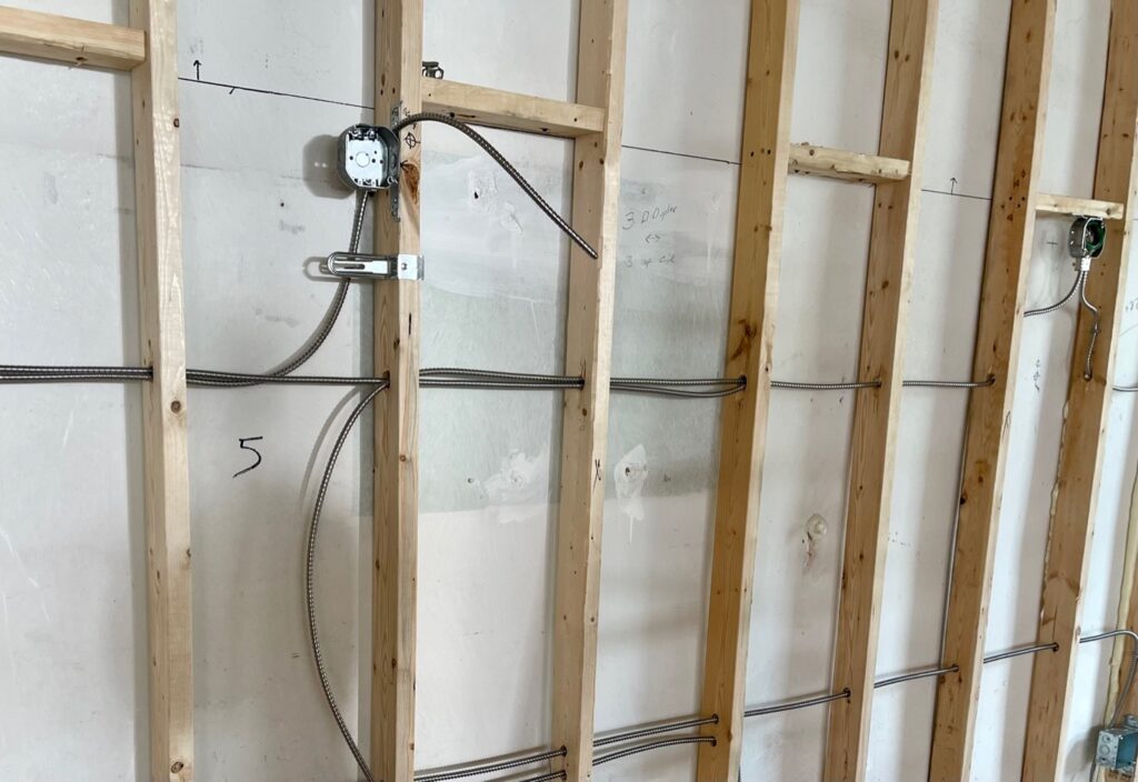 Wiring in walls