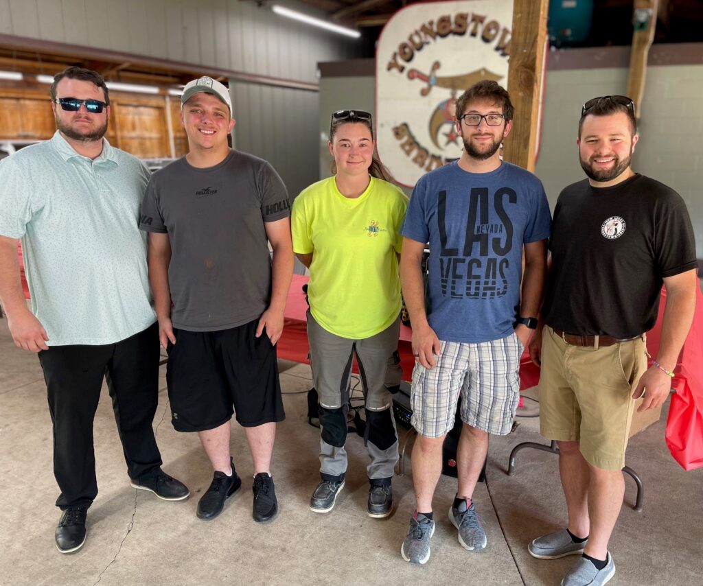 IBEW Local 64 residential apprenticeship completers, pictured with Cody Hilliard and Ahren Peplow.